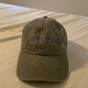 Cuffys Cape Cod Hat. Grey with navy blue letters. OS